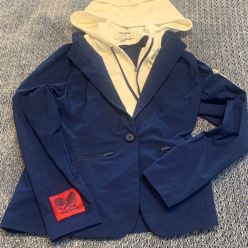 Tretorn Women's Navy Blazer with Cream Hoodie